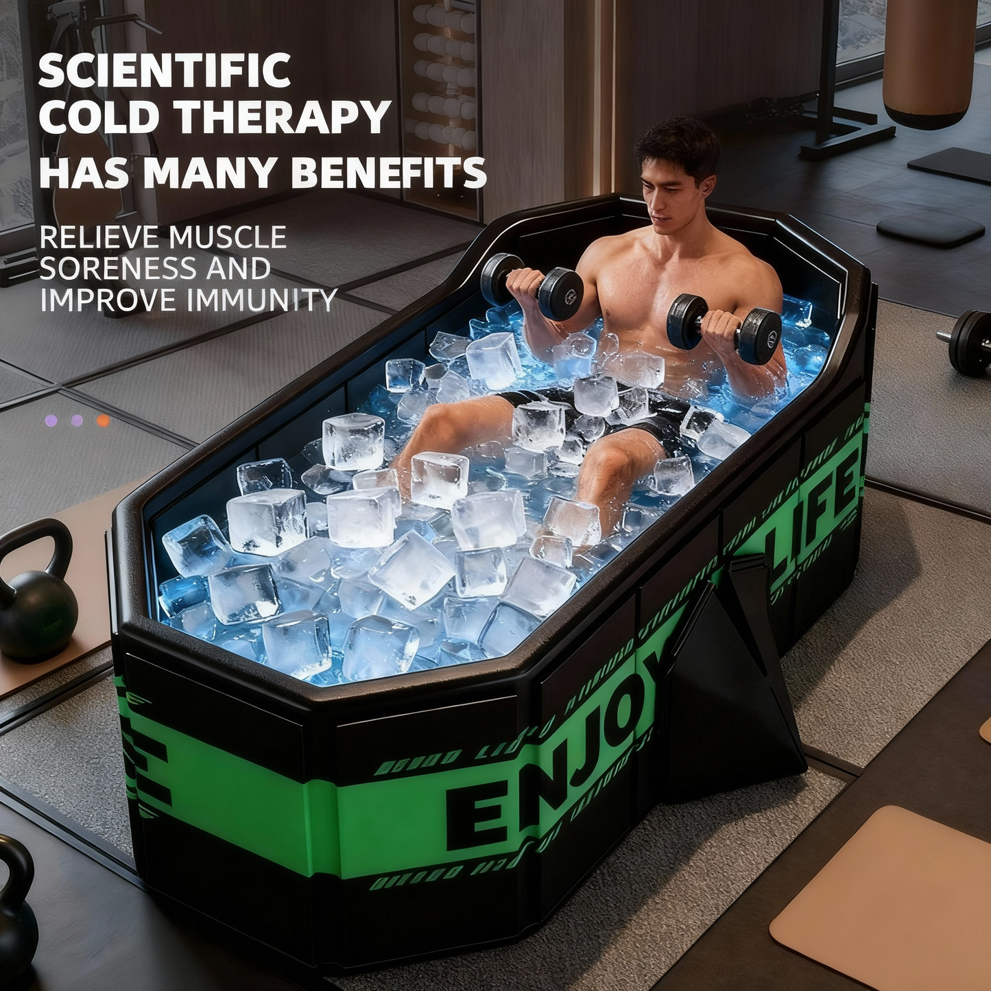 New Foldable Spacious Bathtub, Sports Recovery Cold Therapy Ice Bath Tub