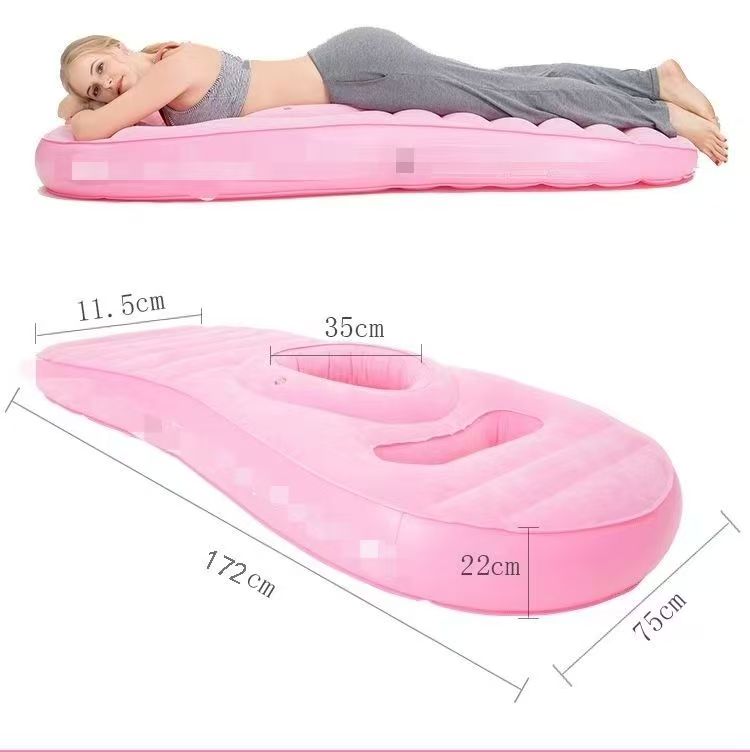 Inflatable Pregnancy Pillow: Eco-Friendly PVC Design for Comfortable Stomach Sleeping During Pregnancy.