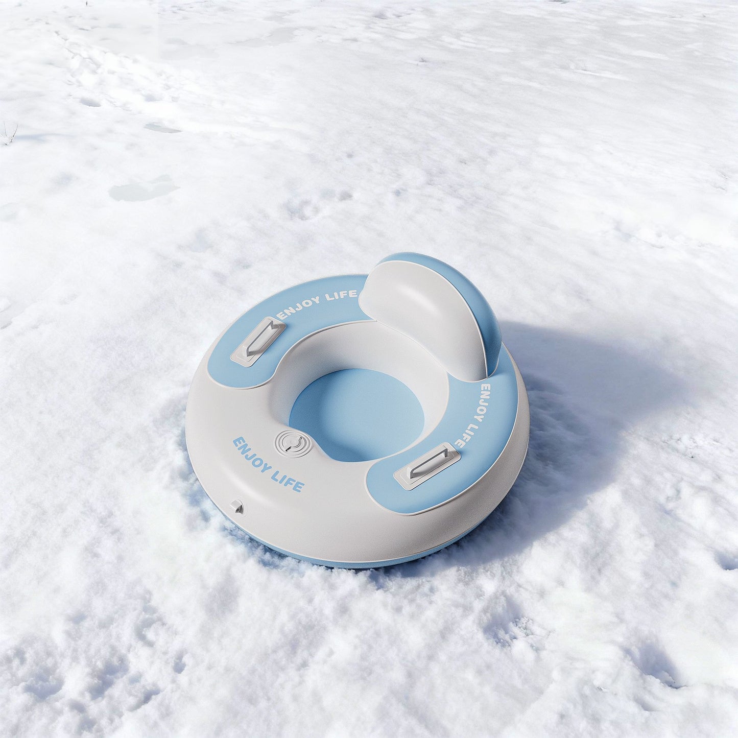 Parent-Child Outdoor Sports Skiing Seat Ring with Backrest, Thickened and Wear-Resistant