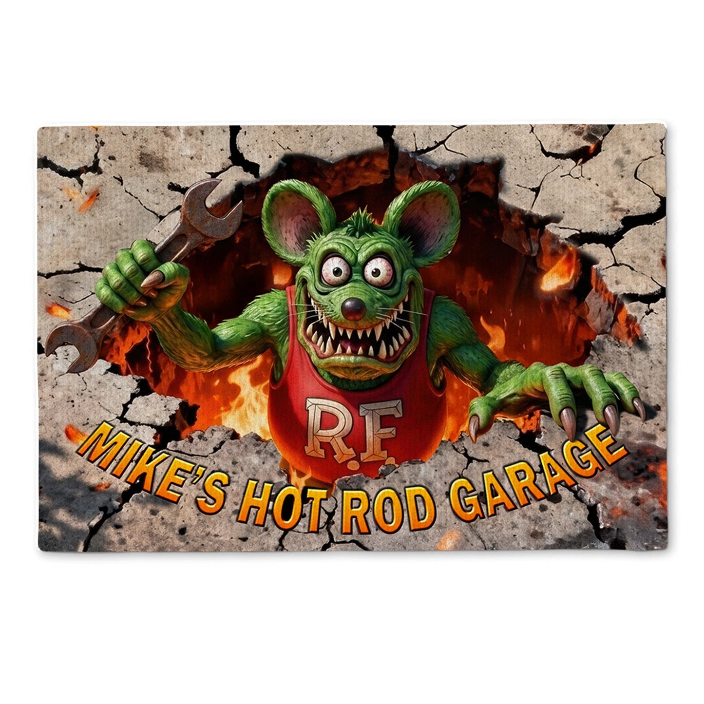 Hot Rod Garage Doormat
