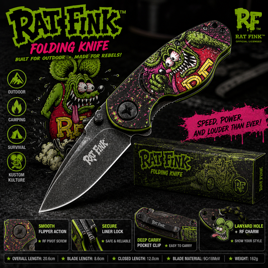 Rat Fink "Ed Roth" Special Edition - Folding Dagger🗡️