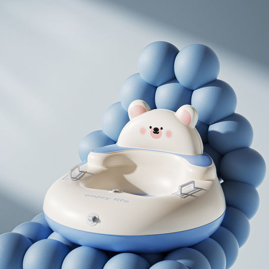 Parent-Child Outdoor Sports Skiing Seat Ring with Backrest, Thickened and Wear-Resistant