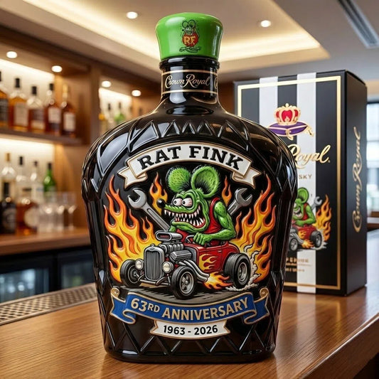 Rat Fink 63rd Anniversary Whiskey Bottle