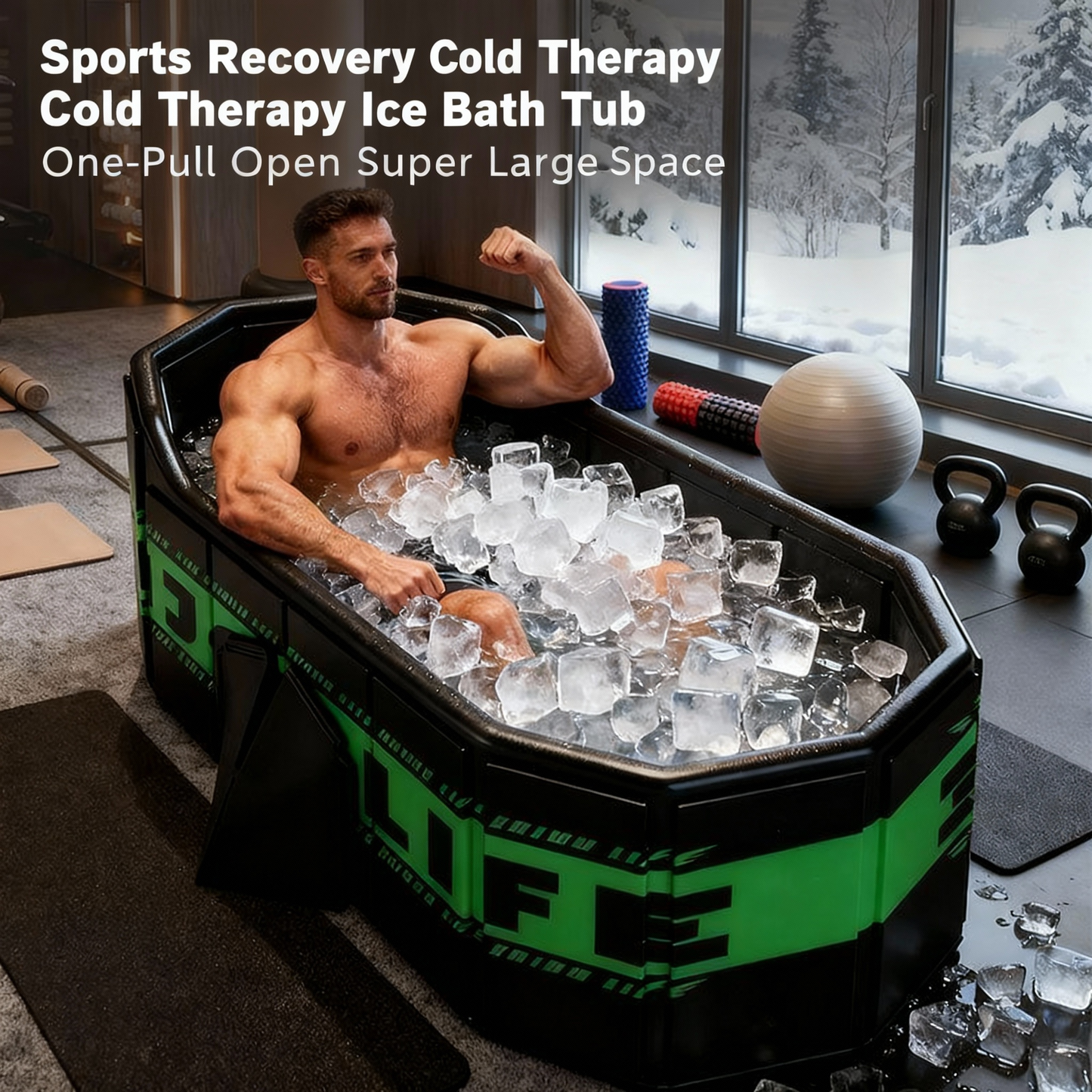 New Foldable Spacious Bathtub, Sports Recovery Cold Therapy Ice Bath Tub
