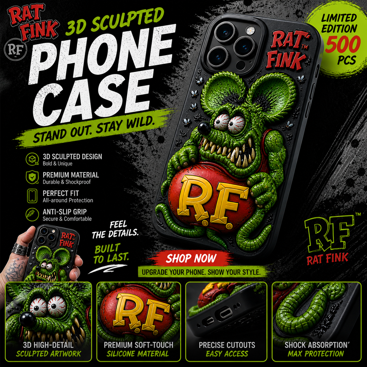 Rat Fink 63rd Anniversary Phone Case
