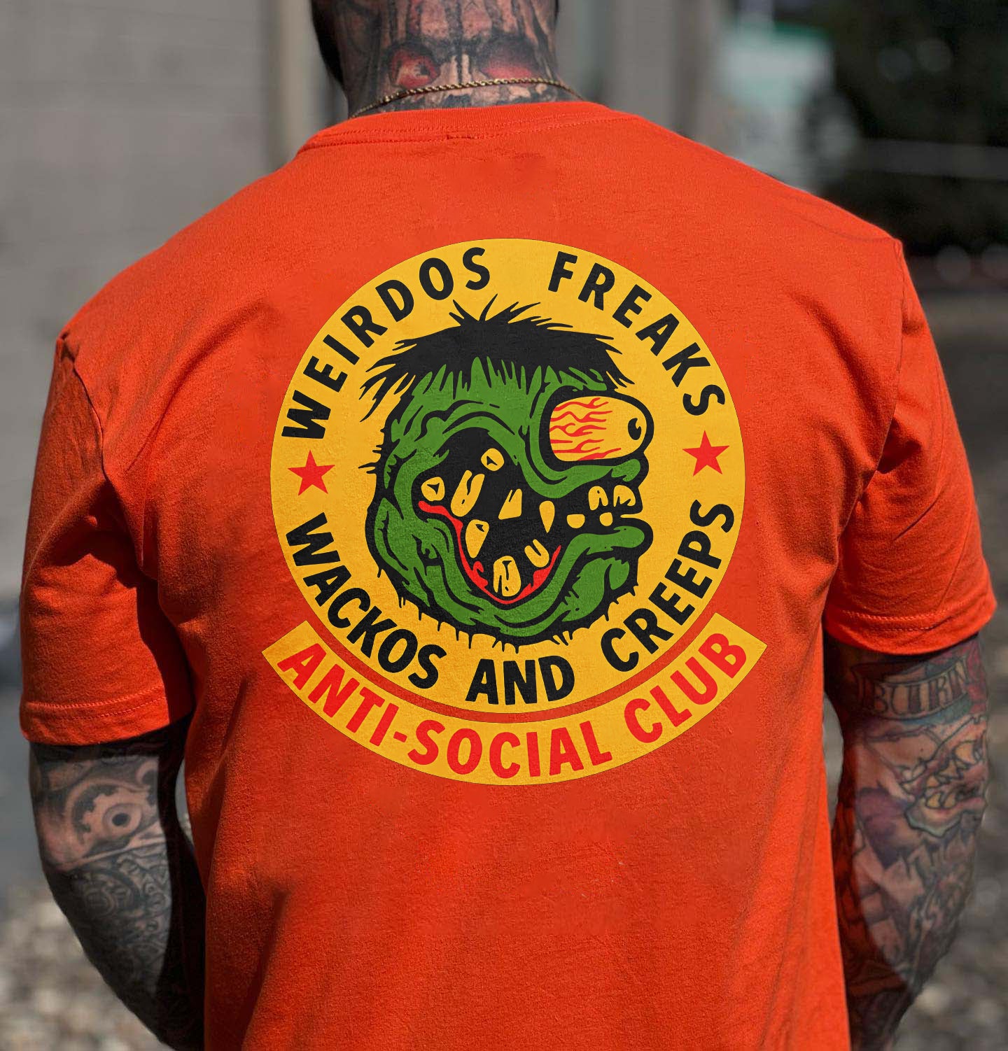 Weirdos Freaks Antisocial Club Printed Men's T-shirt