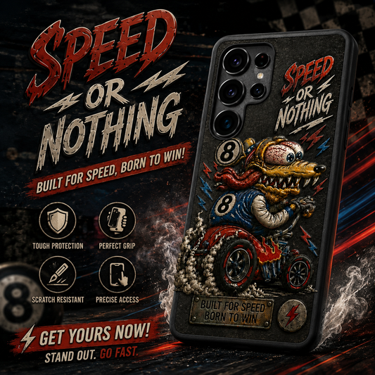 3D Embossed Hot-Rod Cartoon Case