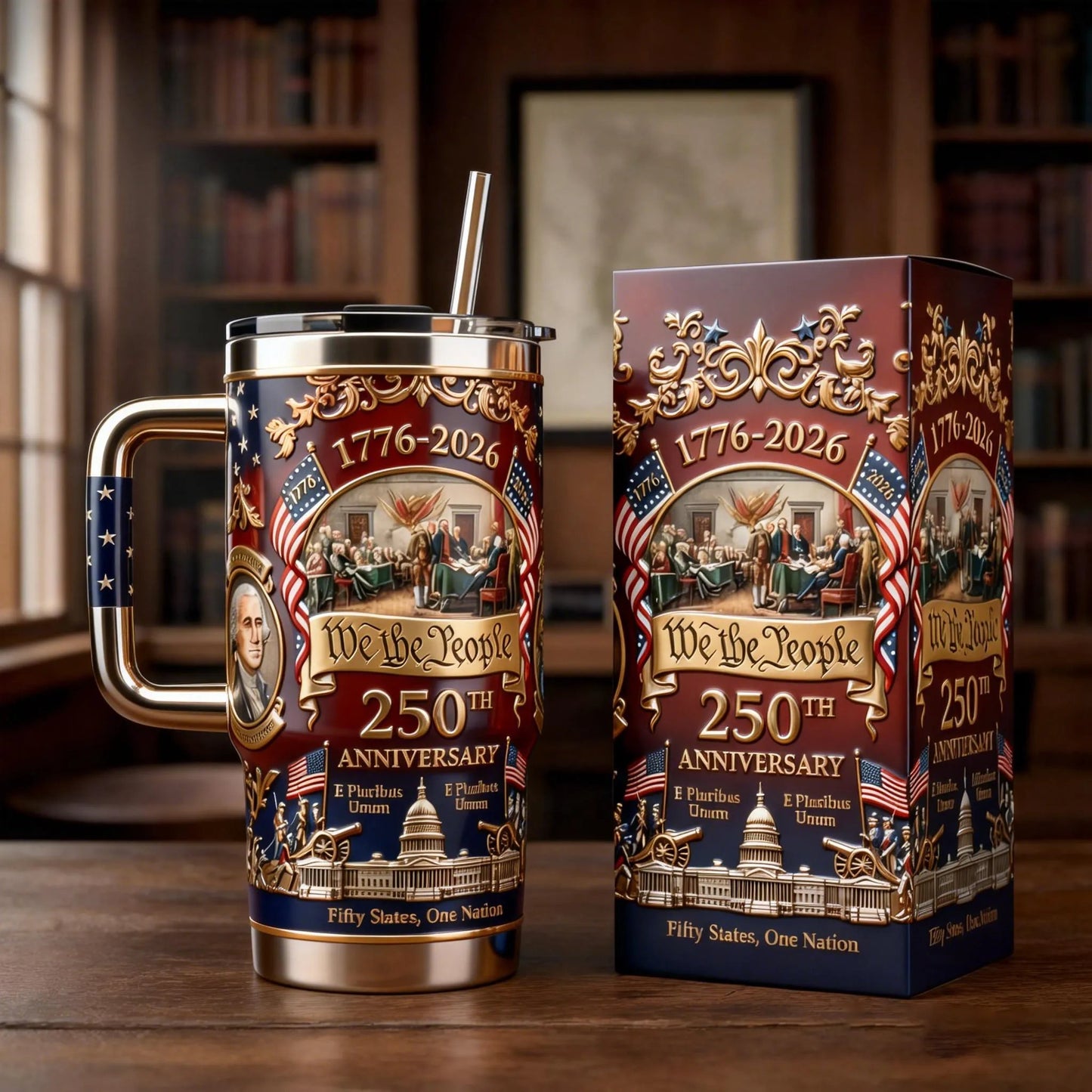 U.S. 250th Anniversary Commemorative Travel Tumbler