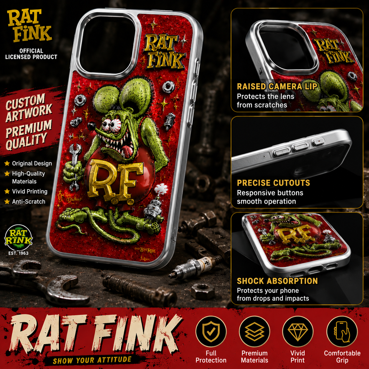 Limited Edition Rat Fink 3D Phone Case