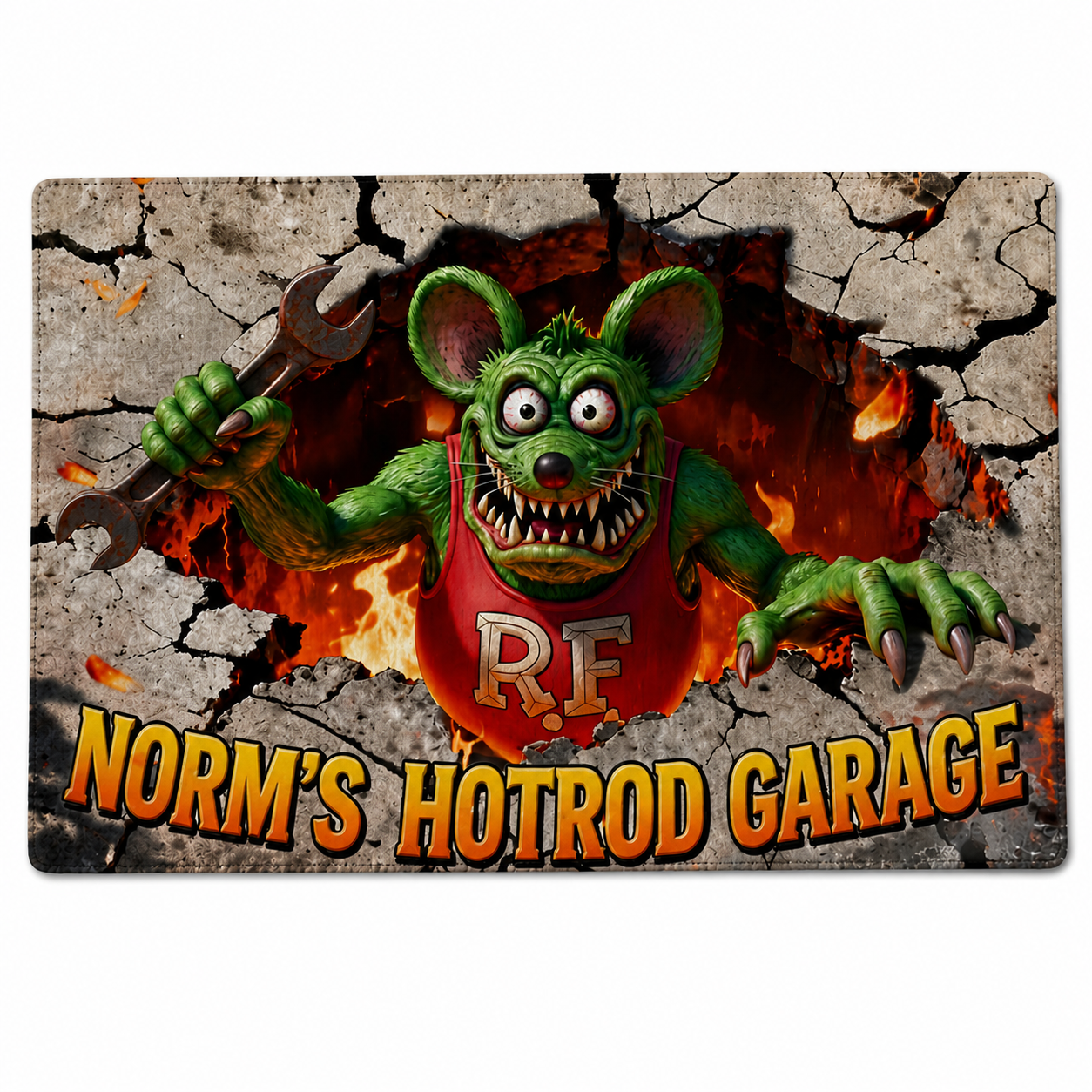 Hot Rod Garage Doormat