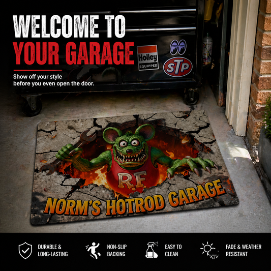 Hot Rod Garage Doormat