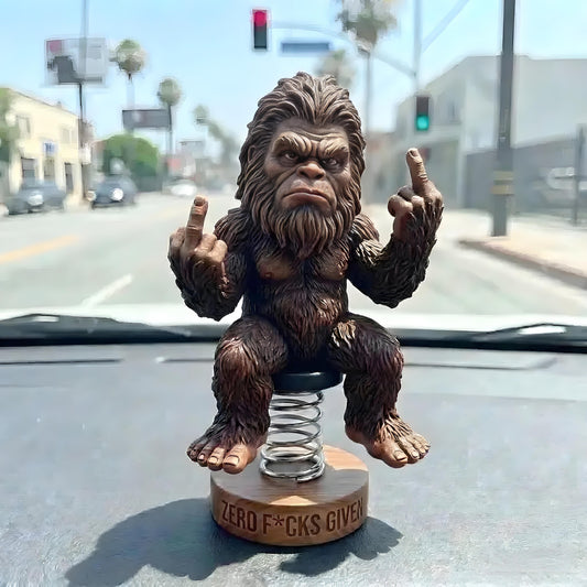 🐾😮Bigfoot Zero F*cks Given Bobblehead