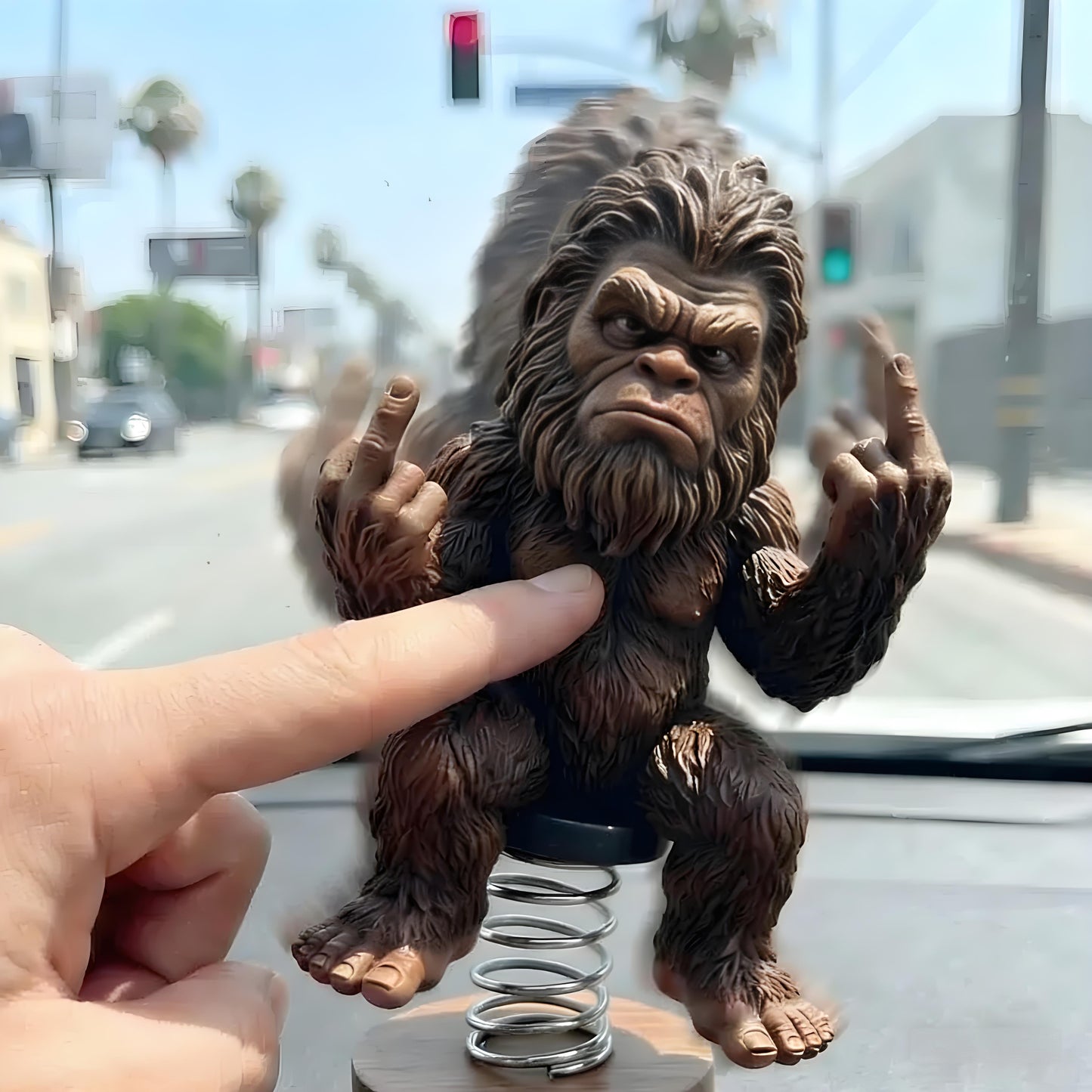 🐾😮Bigfoot Zero F*cks Given Bobblehead