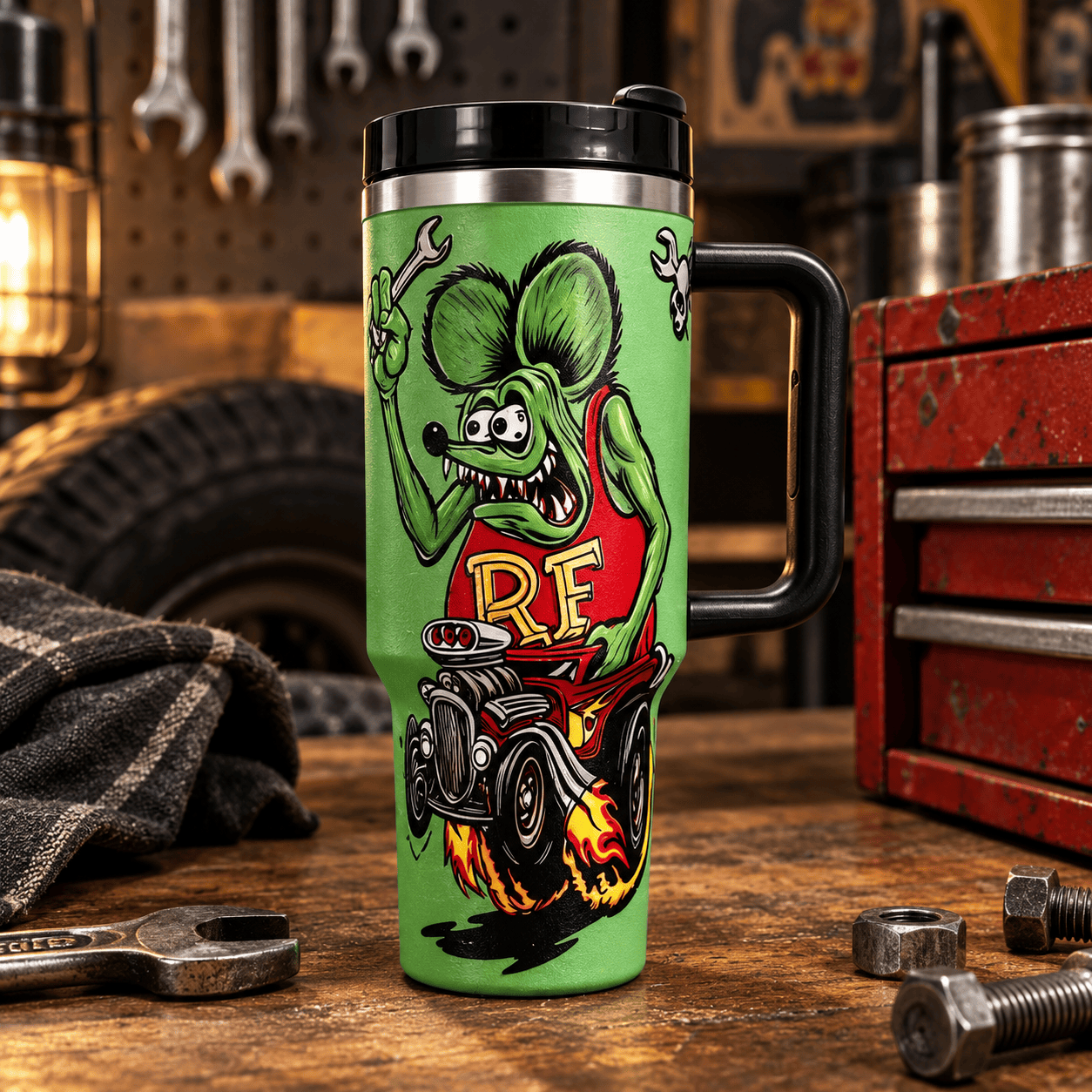 Rat Fink Hot Rod Tumbler