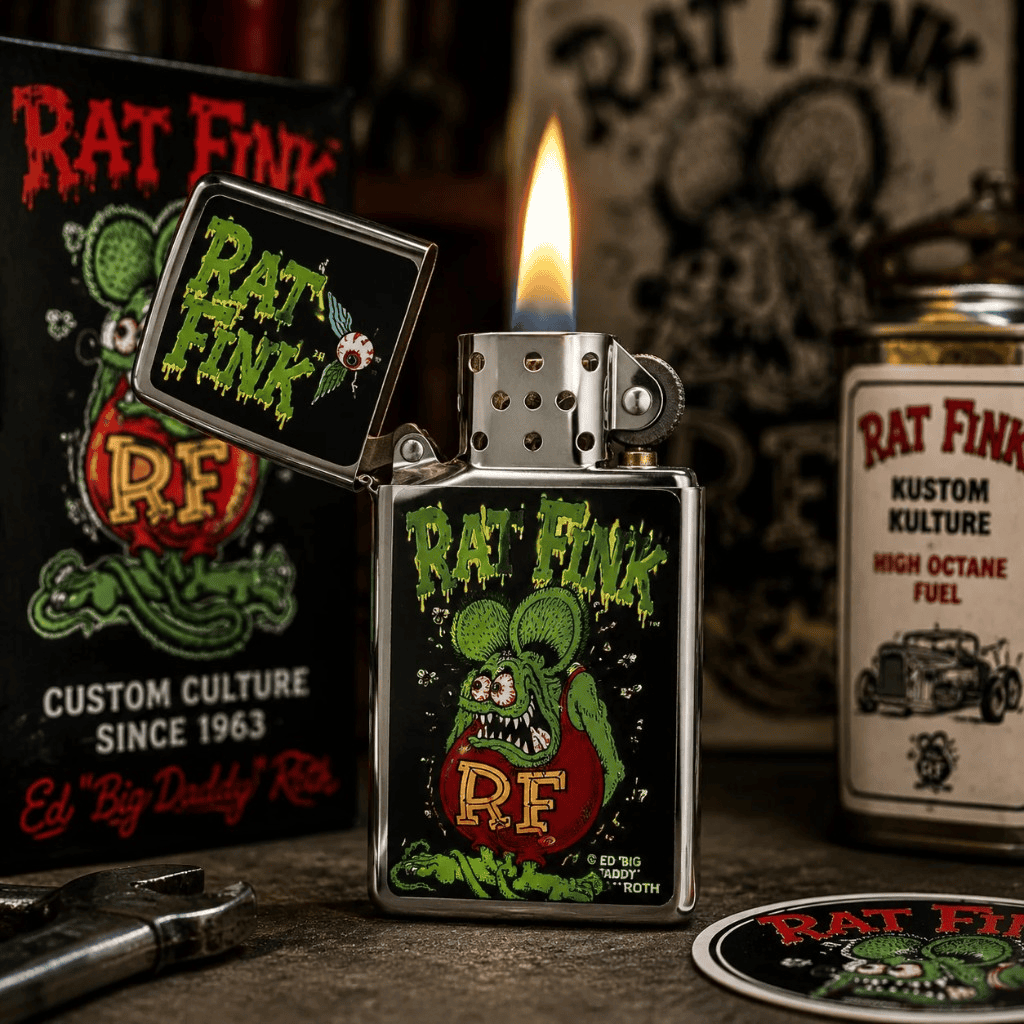 Rat Fink Kustom Kulture Flip Top Oil Lighter
