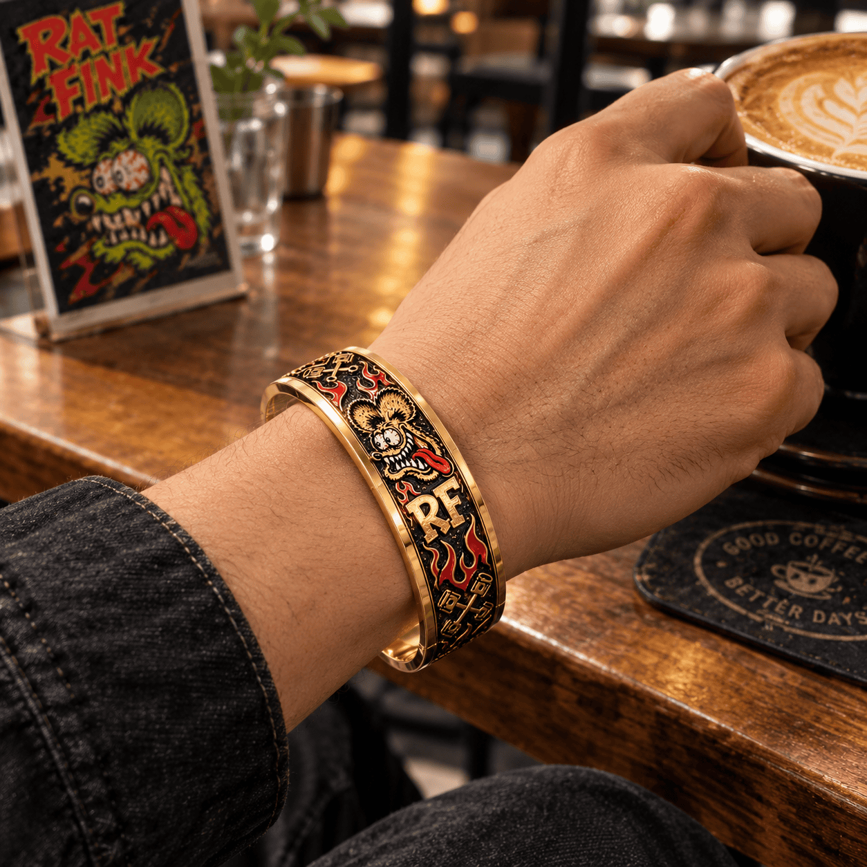 Rat Fink Moto Cuff